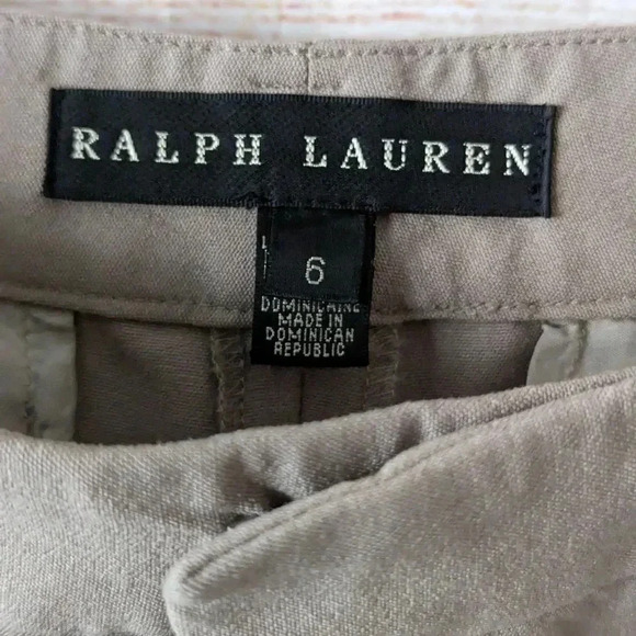 Ralph Lauren Black Label Women's Size 6 Wool Blend Dress Pants Taupe St Wide Leg - Picture 5 of 12